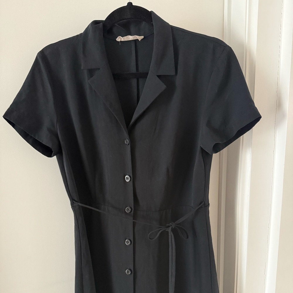 Size 4 Black Short Sleeve Everlane Dress